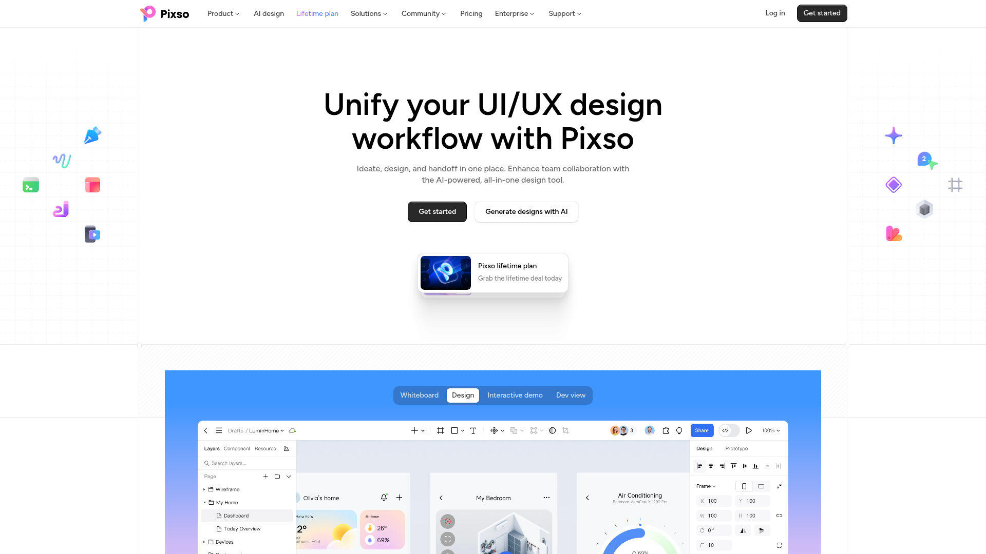 Logo Pixso, ferramenta de IA para design tools