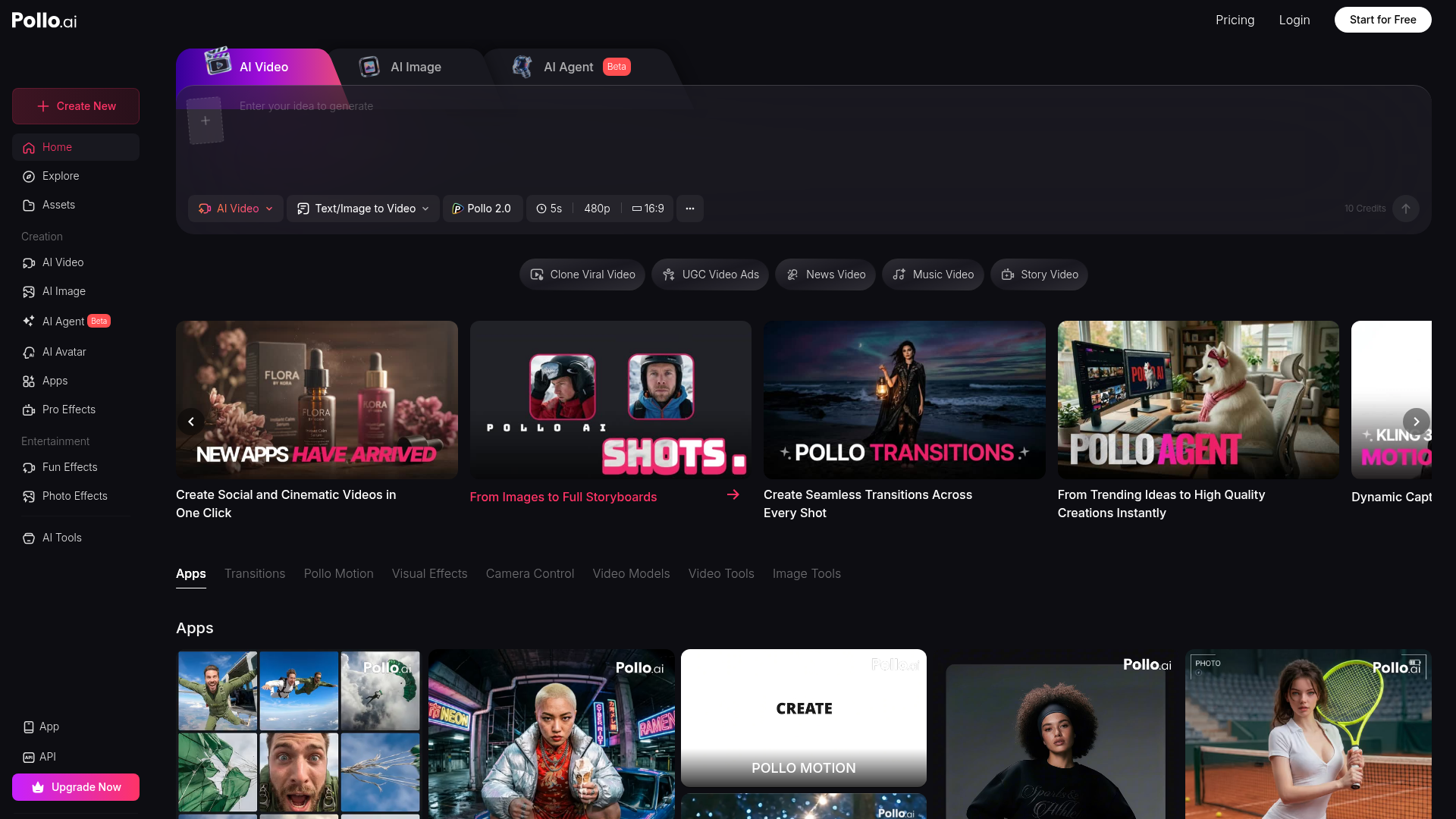 Logo Pollo AI, ferramenta de IA para geração de vídeo