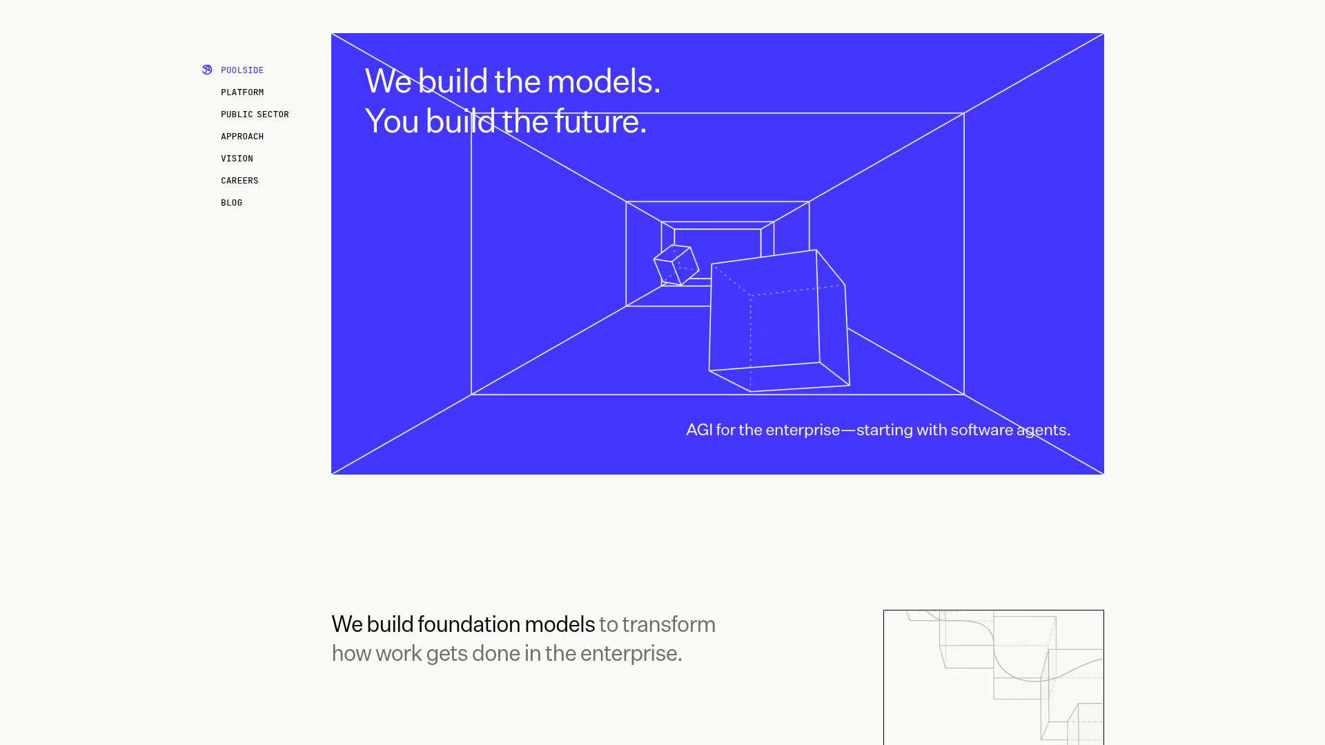 Logo Poolside, ferramenta de IA para agentes de IA