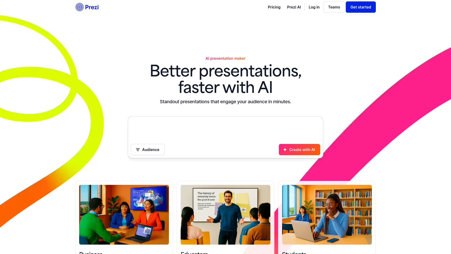 Logo Prezi, ferramenta de IA para design tools