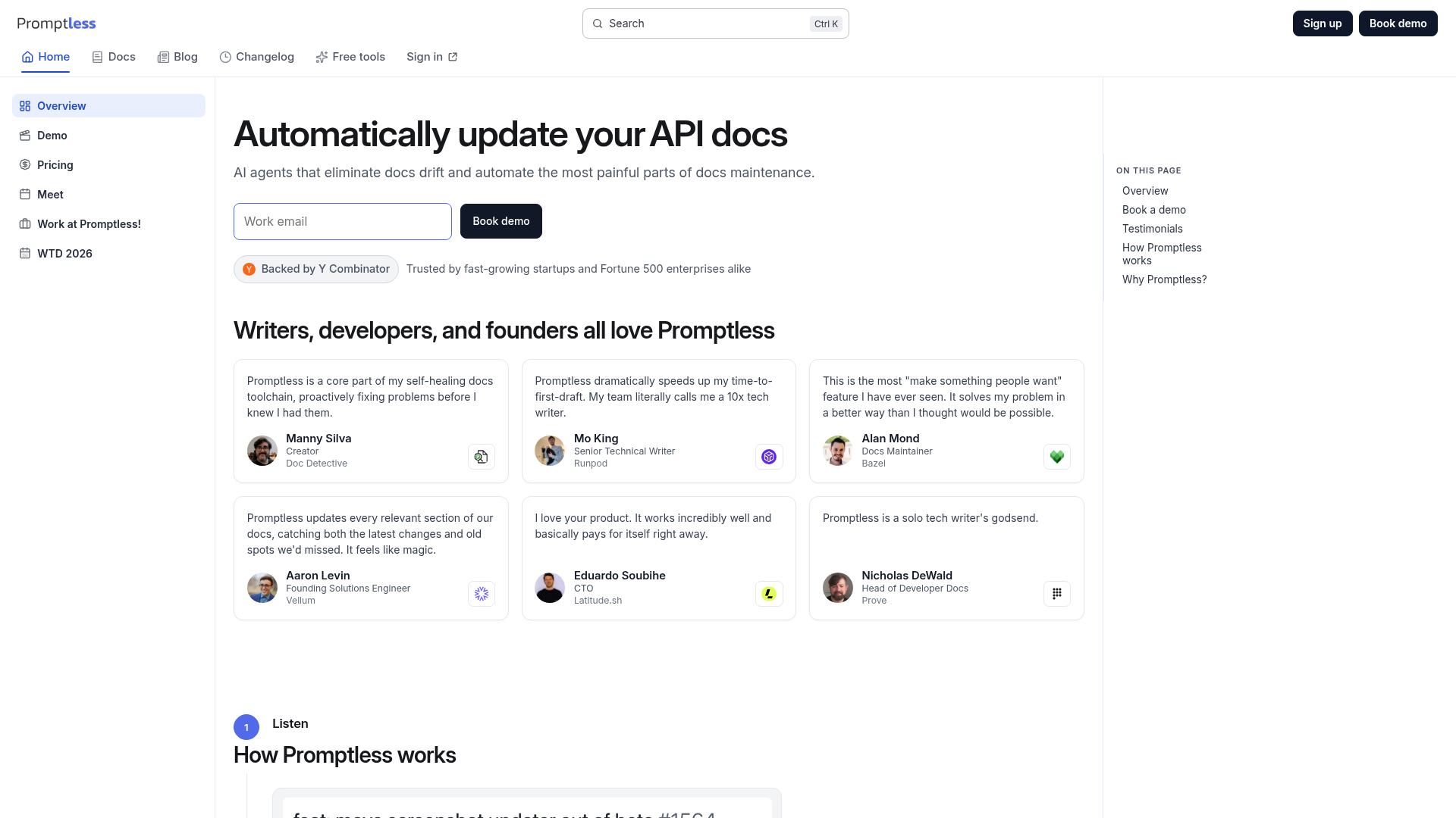Logo Promptless, ferramenta de IA para produtividade