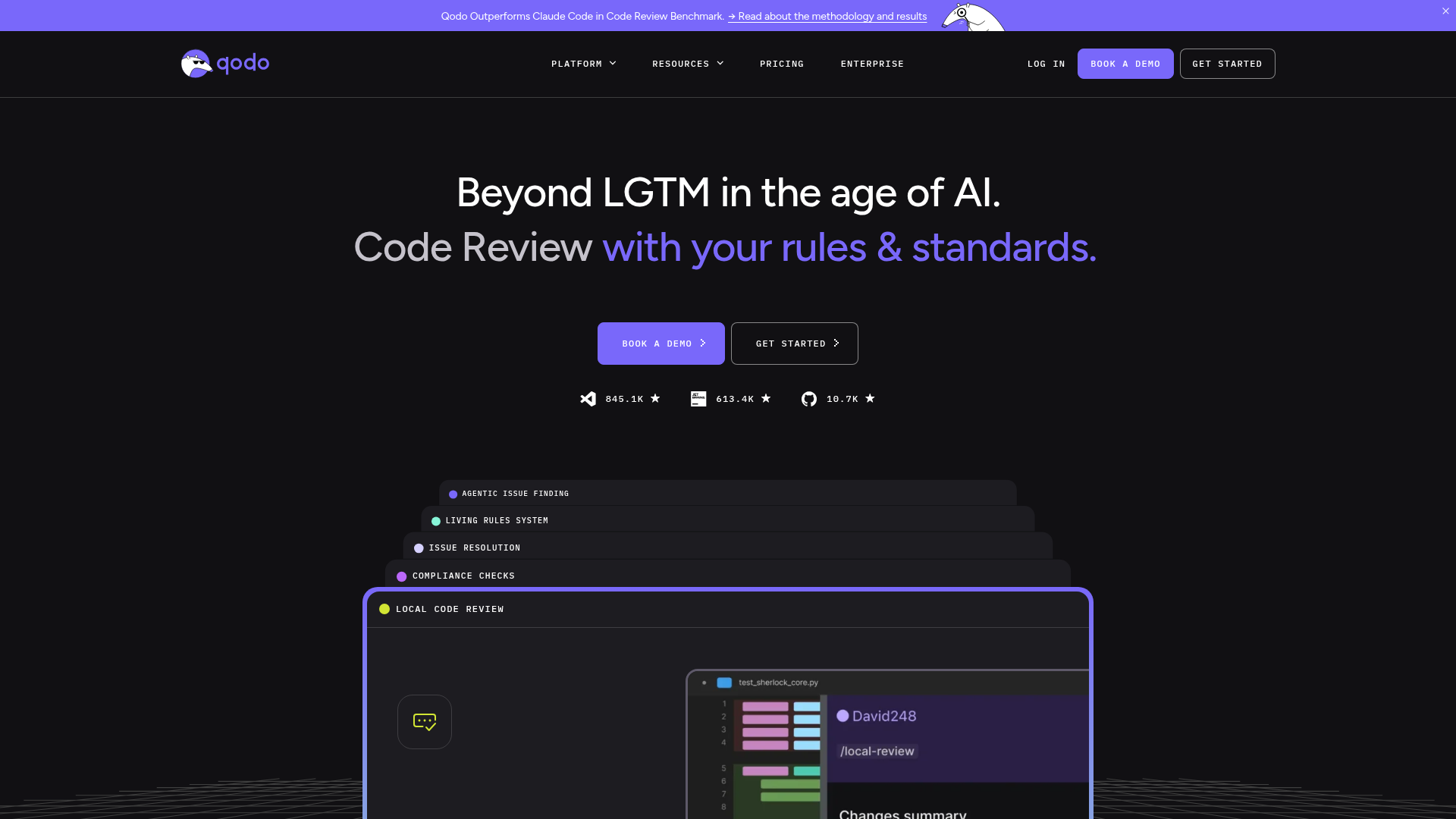 Logo Qodo, ferramenta de IA para desenvolvimento de código