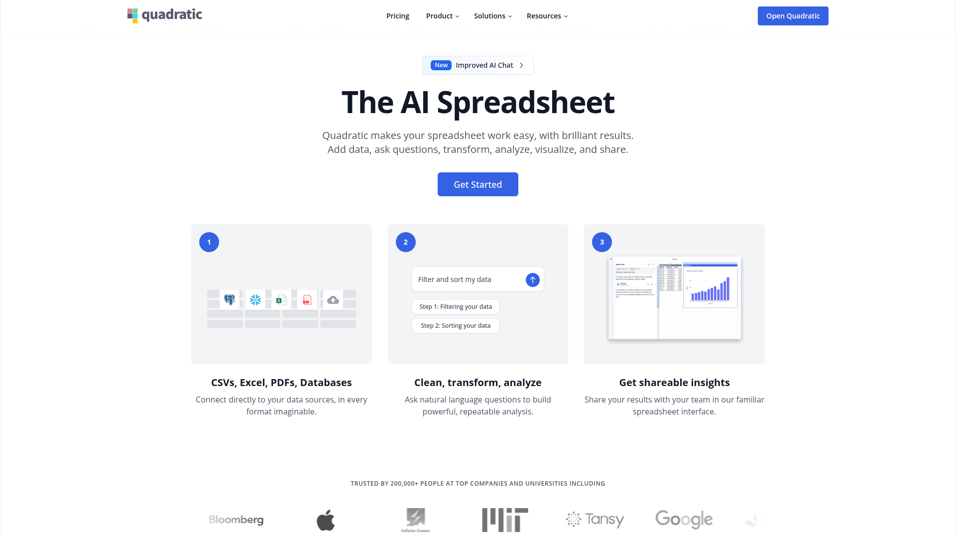 Logo Quadratic, ferramenta de IA para produtividade