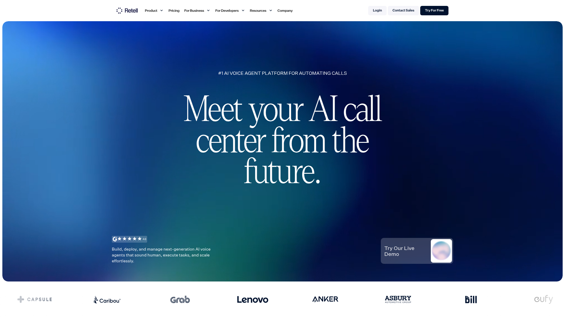 Logo Retell AI, ferramenta de IA para produtividade