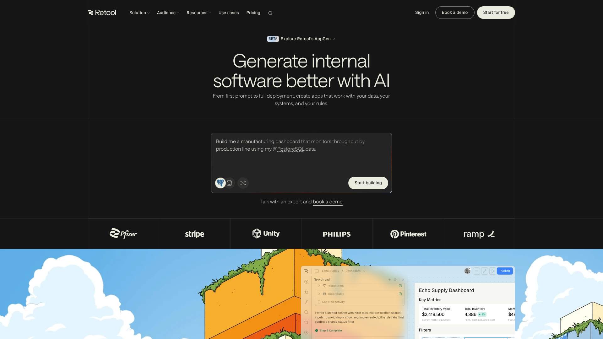 Logo Retool, ferramenta de IA para desenvolvimento de código