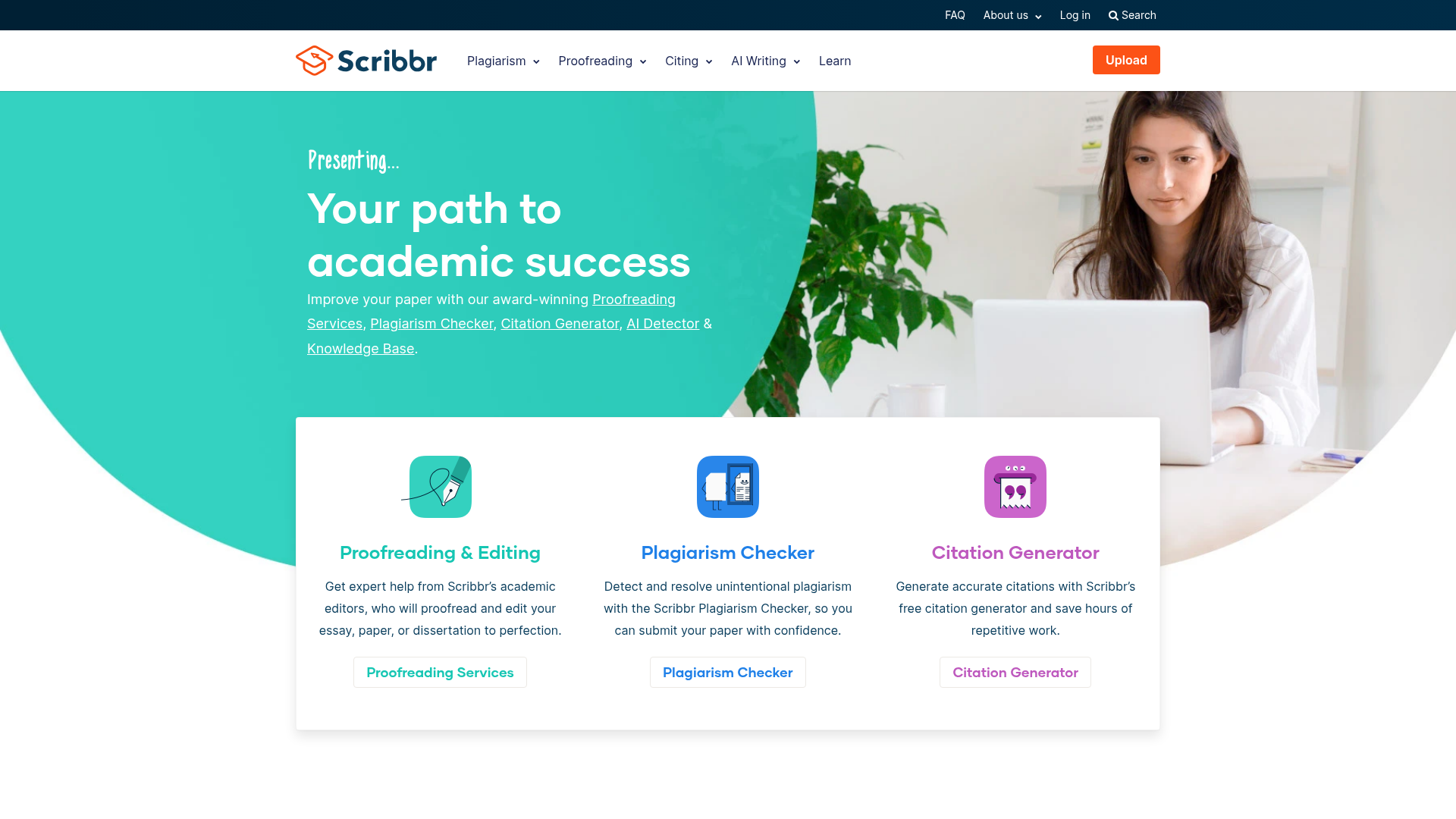 Logo Scribbr, ferramenta de IA para produtividade