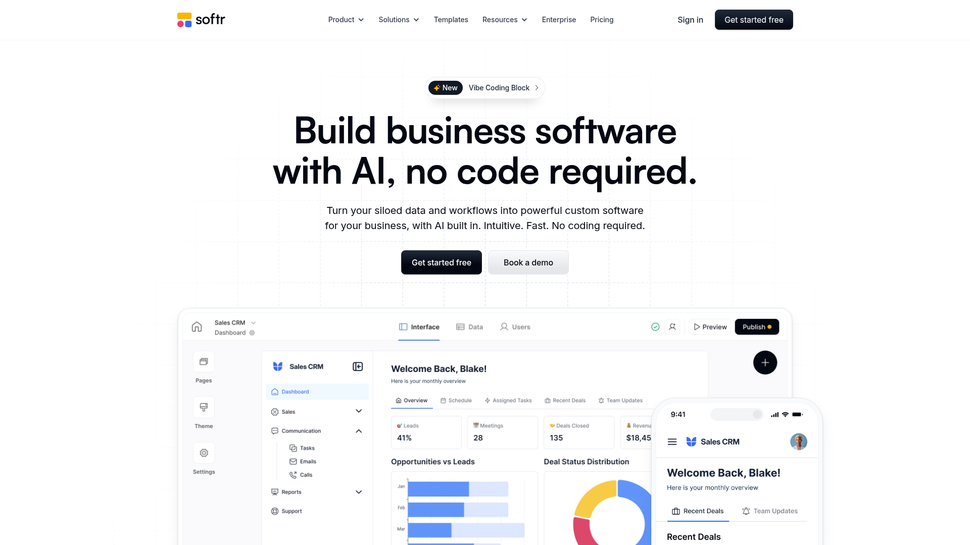 Logo Softr, ferramenta de IA para produtividade