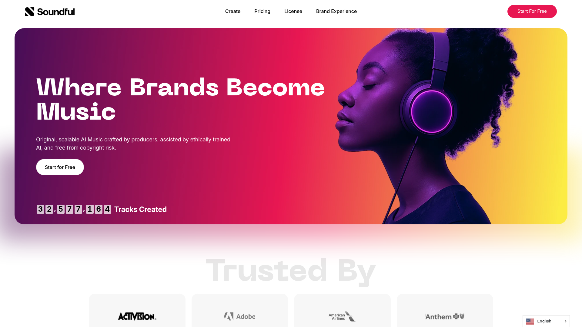 Logo Soundful, ferramenta de IA para geração de música