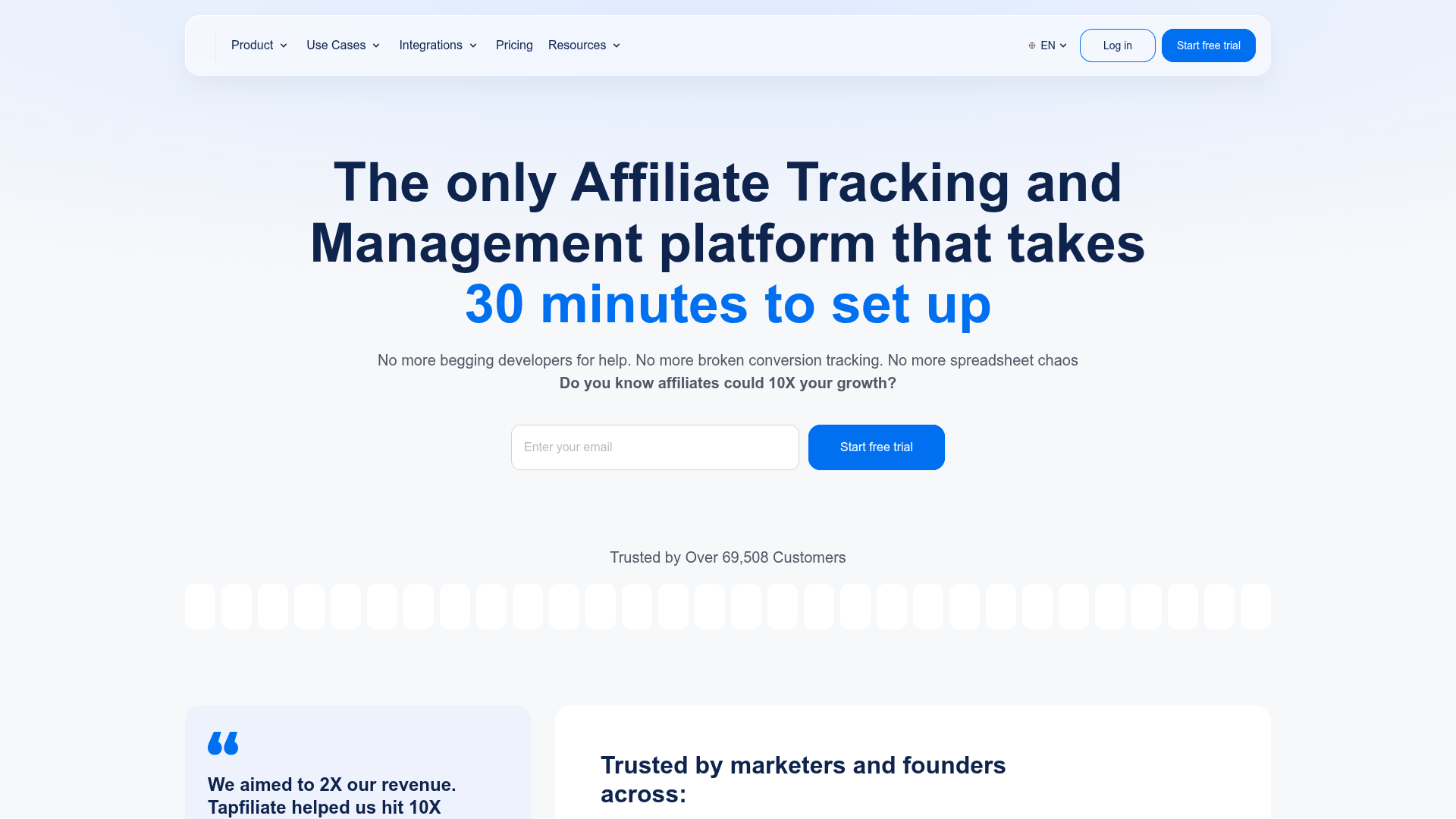 Logo Tapfiliate, ferramenta de IA para produtividade