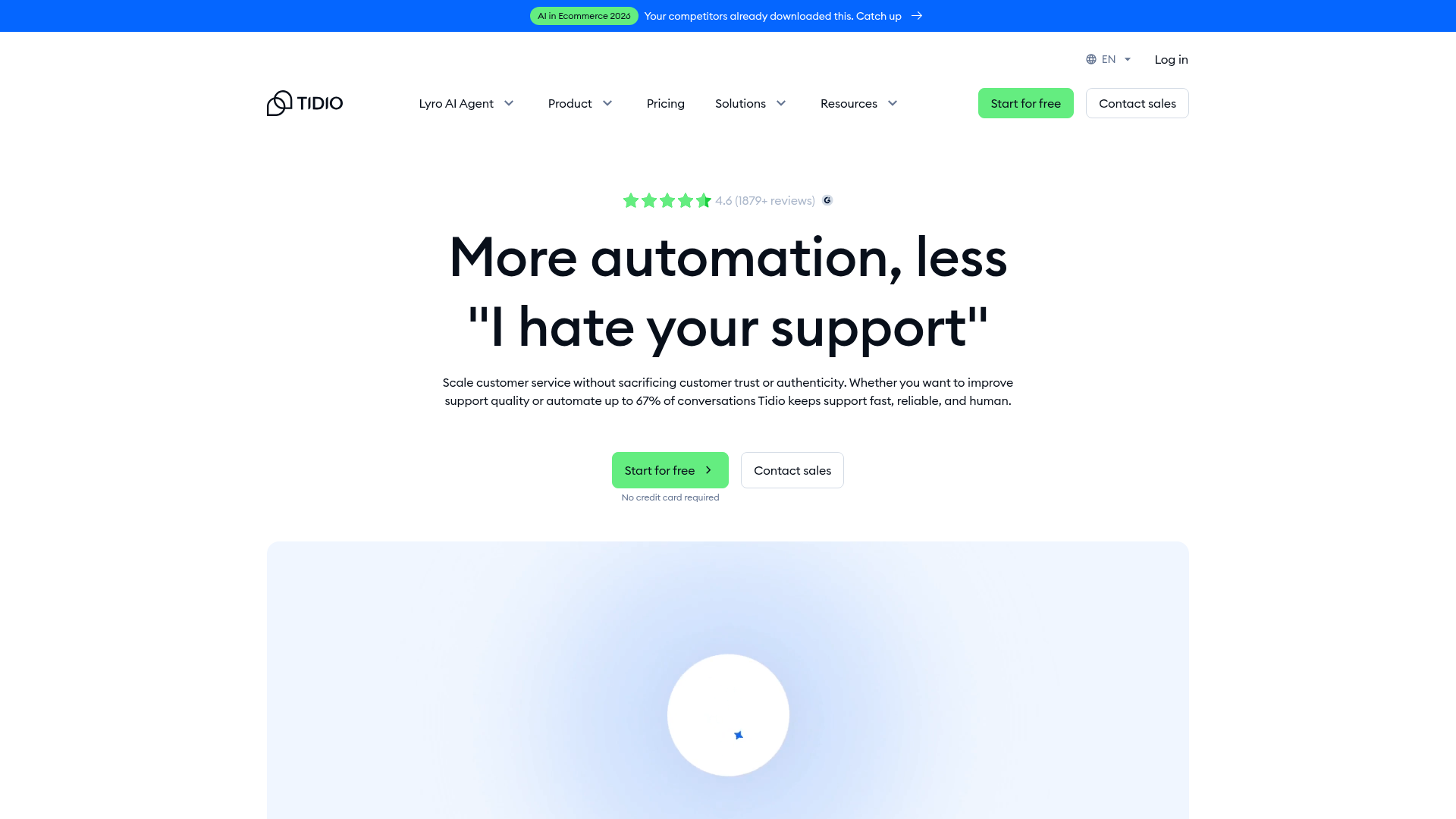 Logo Tidio, ferramenta de IA para produtividade
