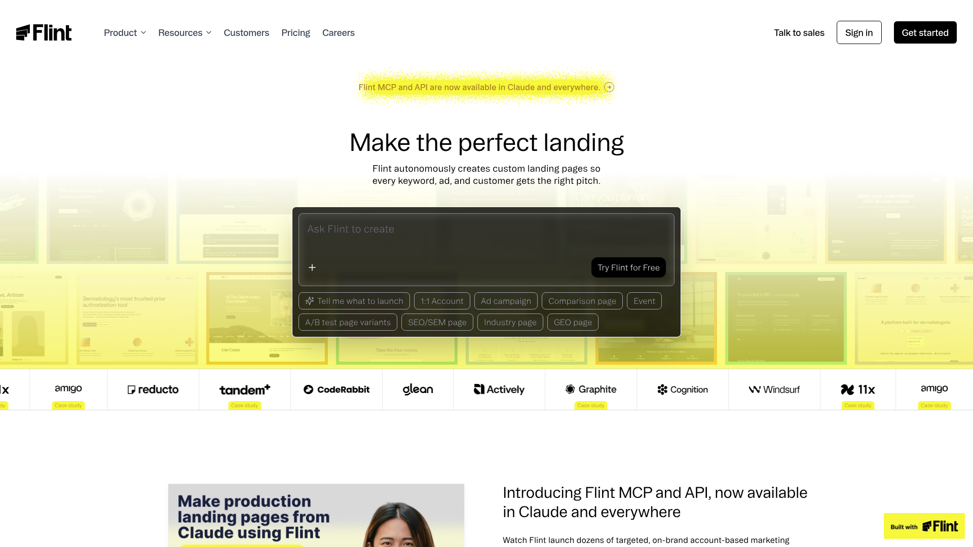 Logo Flint, ferramenta de IA para produtividade