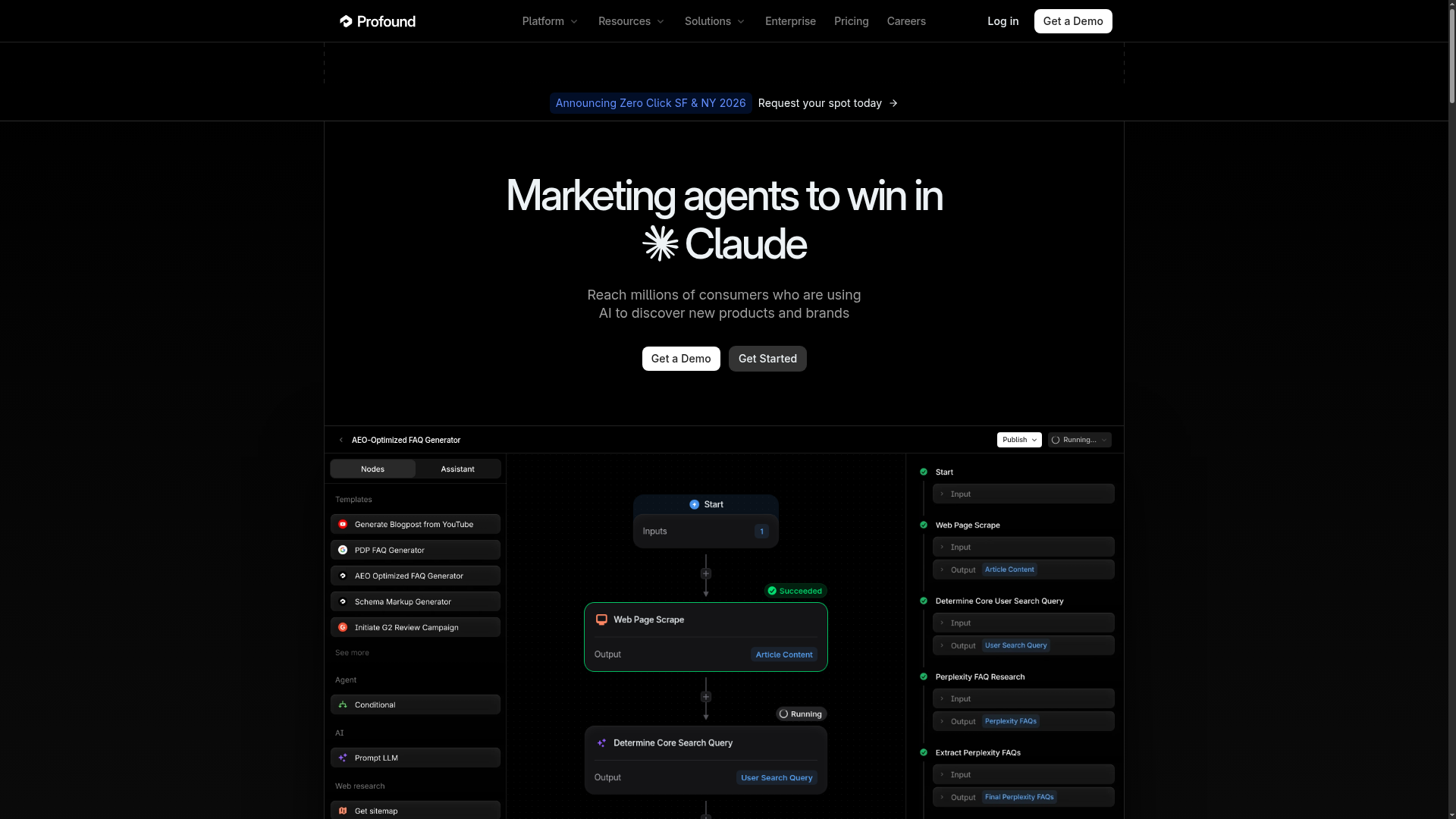 Logo Profound, ferramenta de IA para produtividade