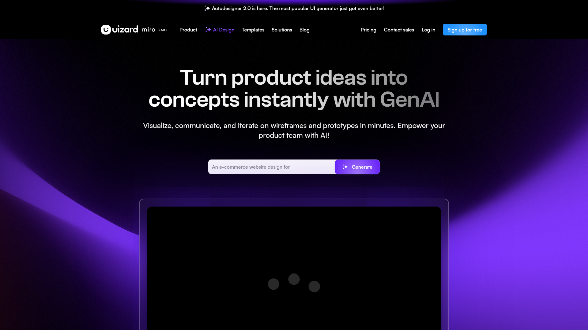 Logo Uizard, ferramenta de IA para design tools
