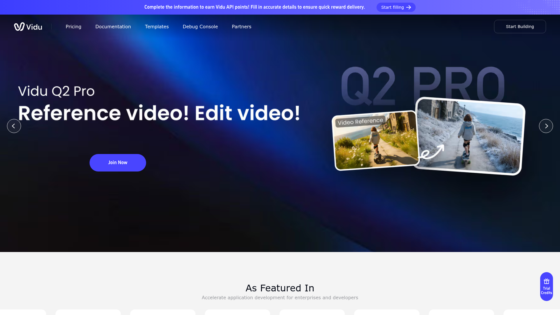 Logo Vidu AI, ferramenta de IA para geração de vídeo