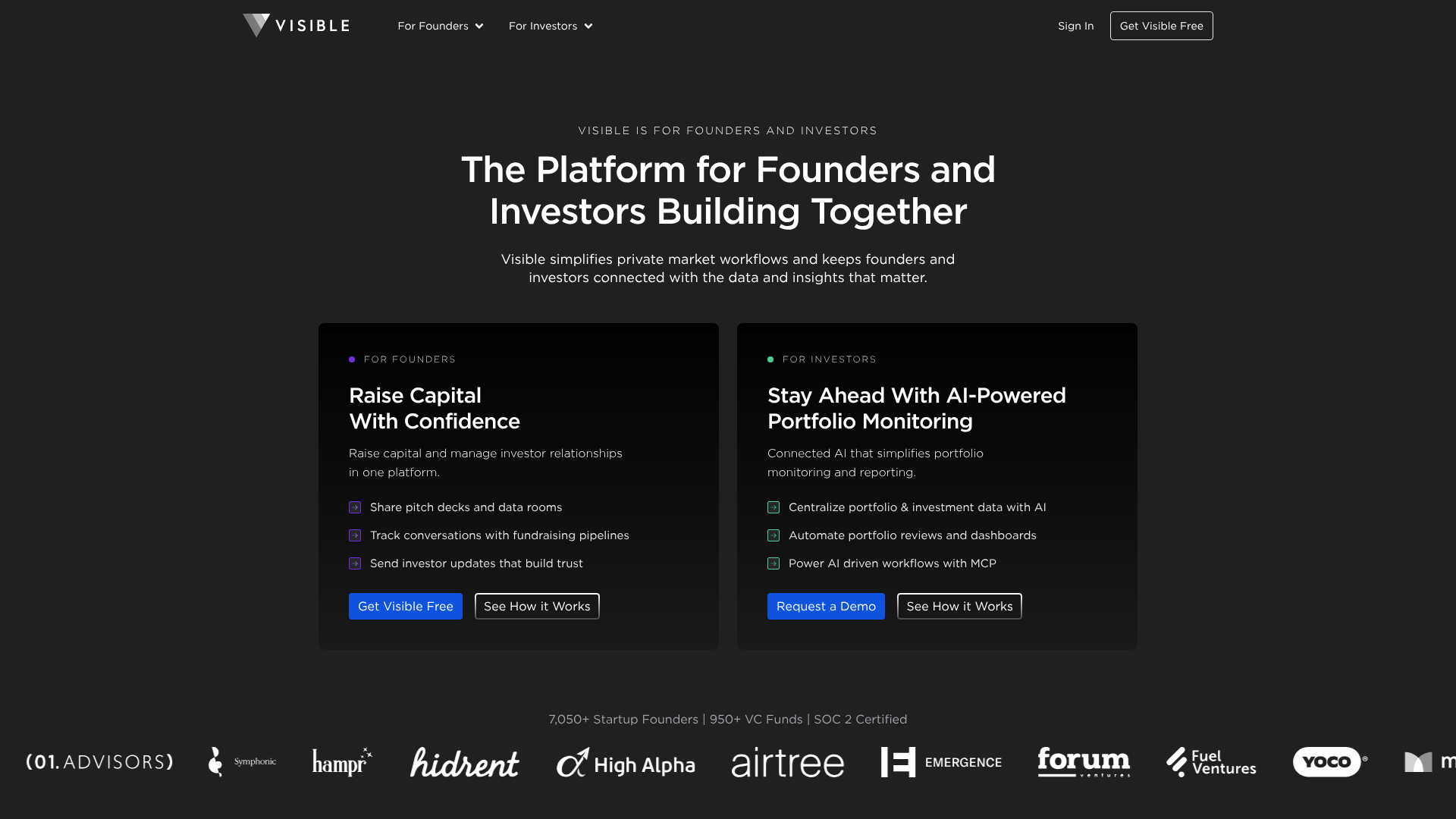 Logo Visible, ferramenta de IA para produtividade